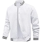 Wizoat Mens Varsity Jacket Lightweight Jacket Causal Waffle Letterman Bomber Jackets