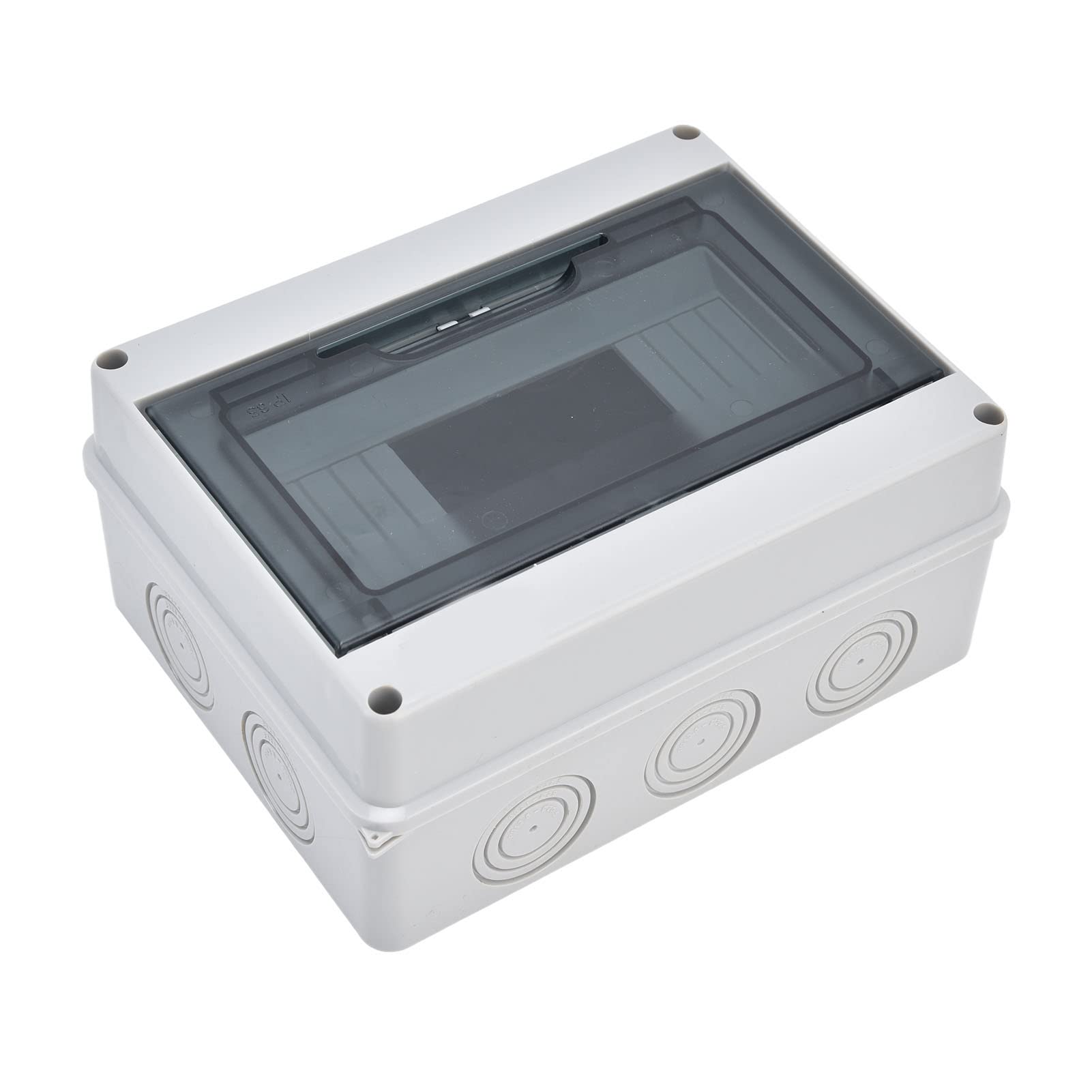 Tissting 2 Way Distribution Box Transparent Cover IP66 Waterproof DIN Rail Outdoor - 125 x 55 x 90mm / 4.9 x 2.2 x 3.5in For Indoor Outdoor Wall Circuit Breaker
