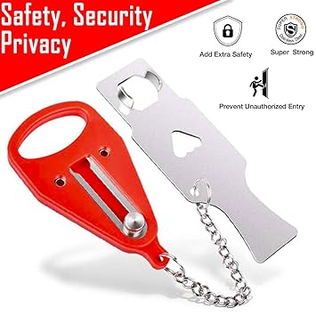 Winston Cronin Portable Door Lock For Travelers Inside For Bedroom Door Lockdown Lock For Security Device Home Apartment Living Hotel Motel Outward