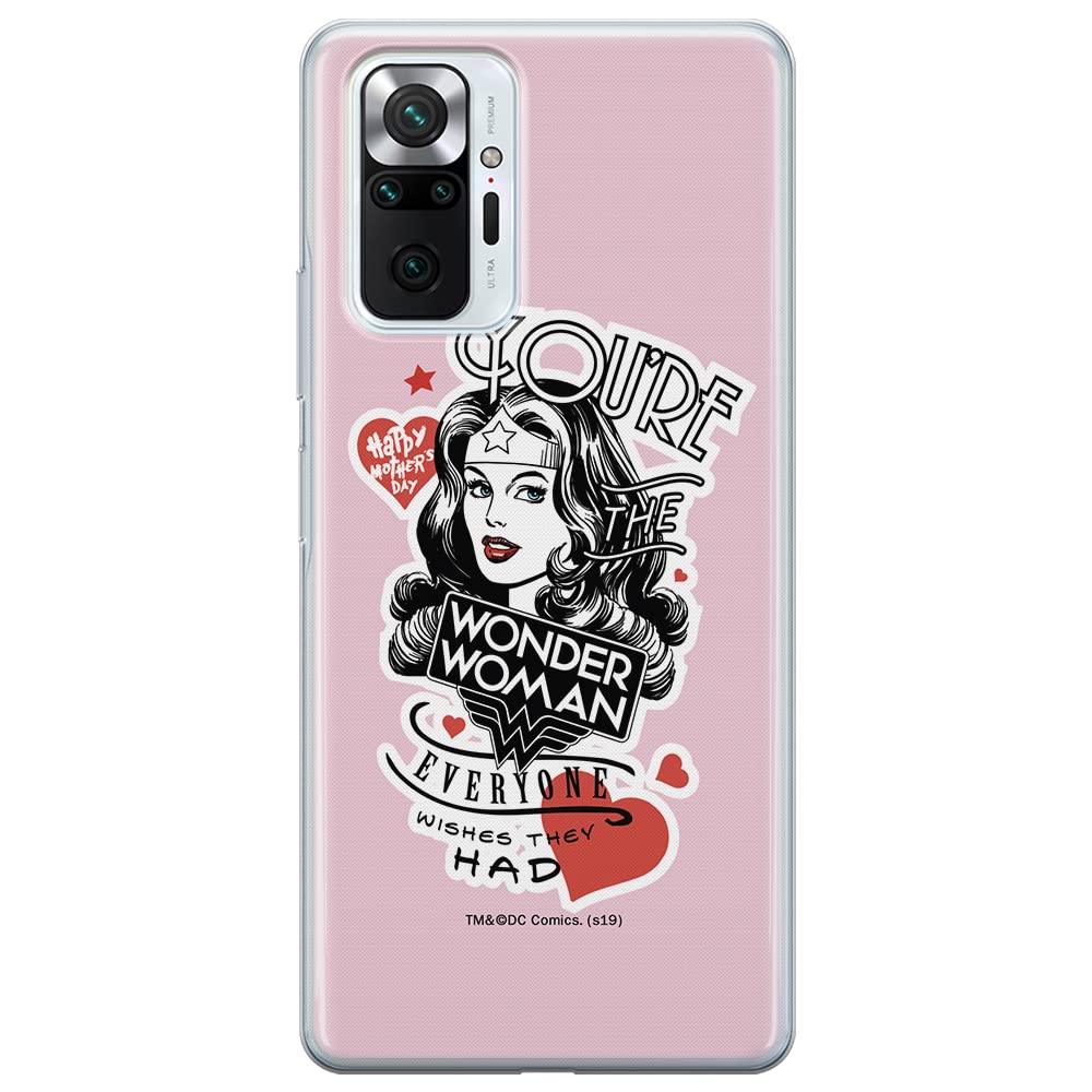 ERT GROUP mobile phone case for Xiaomi REDMI NOTE 10 PRO original and officially Licensed DC pattern Wonder Woman 014 optimally adapted to the shape of the mobile phone, case made of TPU