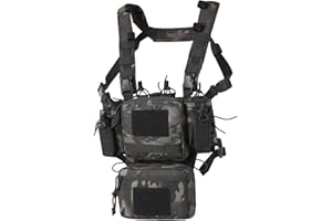 VOTAGOO GEAR Chest Rig-Tactical Chest Rig, Adjustable & Detachable Molle Micro Chest Rigs, with 5.56/7.62 Magazine Pouch