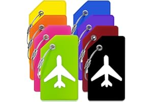 Suitcase Tags Identifiers for Luggage Indentifier, 8 Pack Silicone Luggage Tags for Women, Men & Kids, Flexible & Bright Quic
