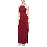 Alex Evenings Women's Long Formal Stretch Mesh