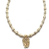 ANVIKA Original Round Bead Tulsi (holy basil) Mala Necklace With Radha Krishna Tulasi Mala Wood Locket Pendant