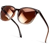 SIPHEW Mirrored Polarized Sunglasses for Women - Designer Oversized Square Beach Eyewear w UV400 Protection