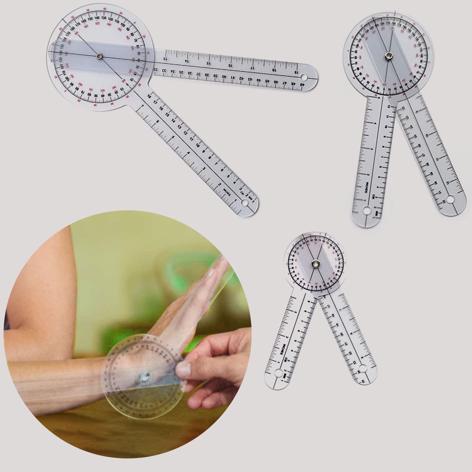 Mua Goniometer Set of 6 with Pouch 360° Goniometer Set Including 6/8/12 ...