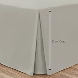 Linen Home Double Box Pleated Base Valance Sheet 135x190 +40cm Skirt view 2