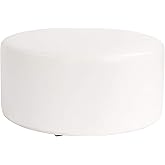 Howard Elliott Universal Round Ottoman with Cover, Multipurpose Padded Side table, Footstool & Seating Circular Ottoman Footr