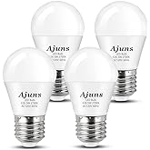 Ajuns LED Bulb 5W Equivalent 40W 120V Light Bulb Ceiling Fan Light Bulbs | Warm White 2700K A15 LED Energy Saving Bulb, E26 Base Not Dimmable 4 Pack