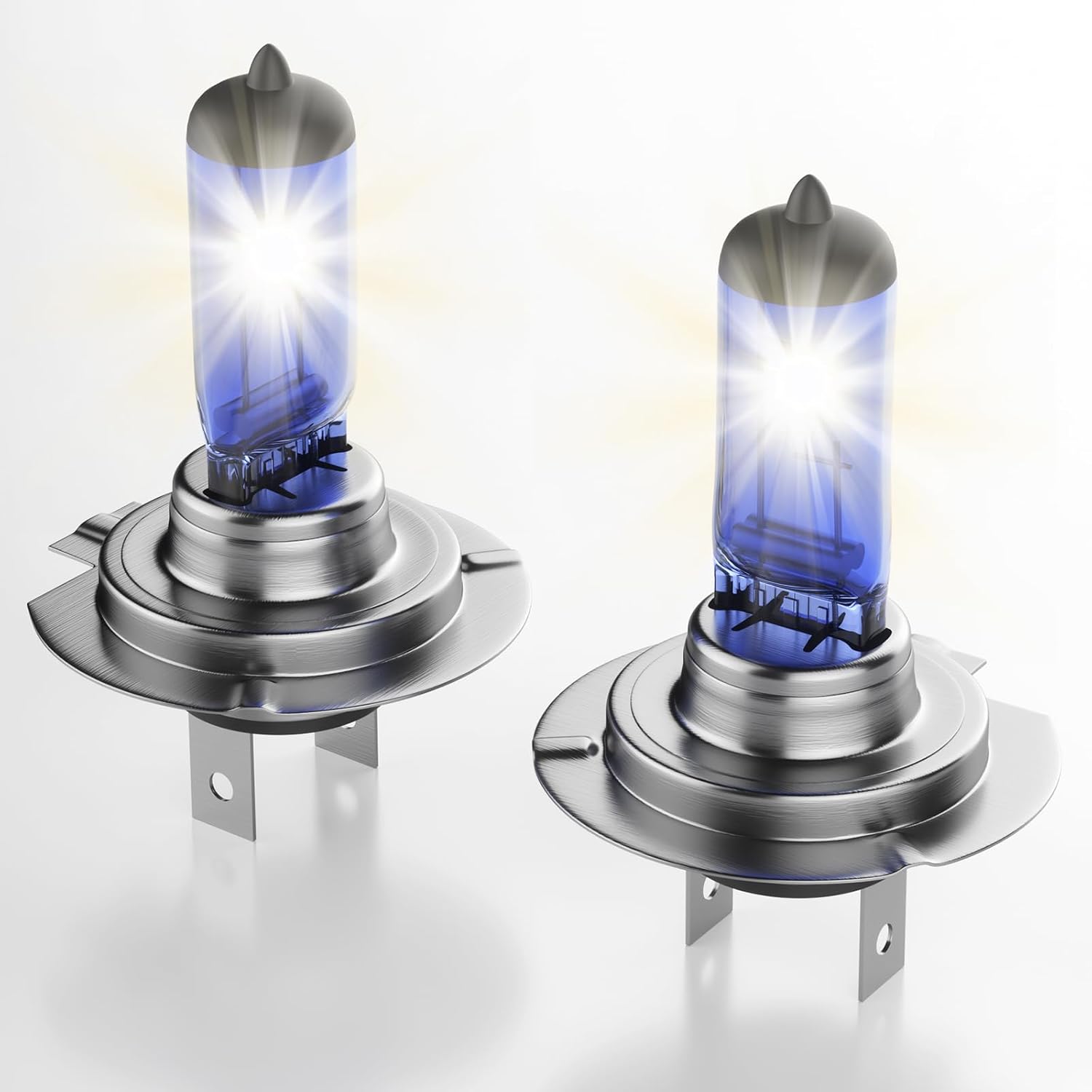 LUMYNARE H7 Halogen Headlight Bulbs, 5500K Bright White, 1800LM, 55W 12V Standard High Beam or Low Beam or Fog Light Bulbs, High Brightness Headlight Bulb for Car, Plug and Play, No Glare, 2 Pack