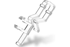 OURTRONESS Blind Clips for Valance 1.6 Inch Hidden Channel Window Valance Clips Clear Plastic Replacement Accessories Parts for Horizontal Wood Blinds (10 Pieces)