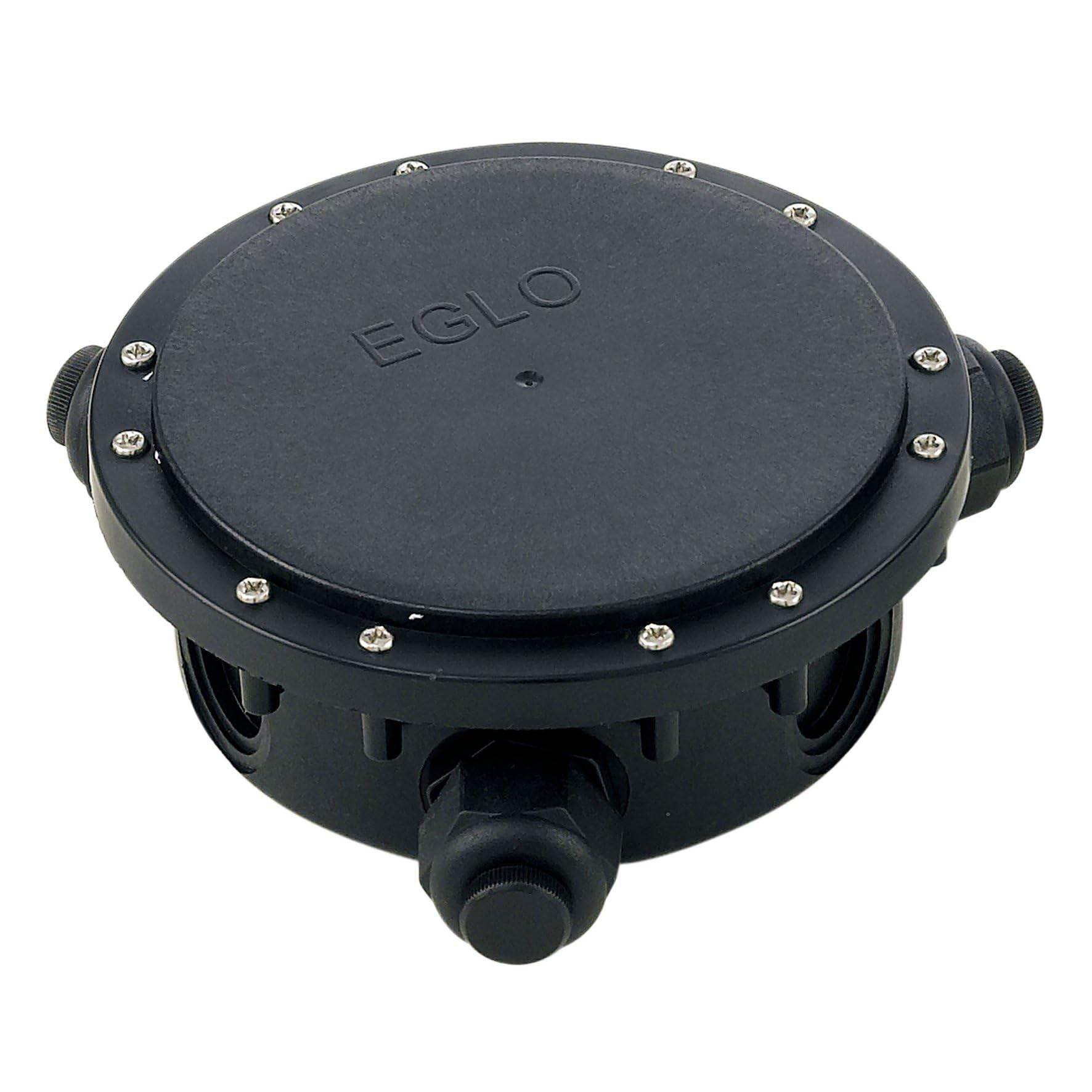 Eglo Waterproof Electrical Box, External Light Junction Box 3 Way, Outdoor Cable Connector, Black Plastic, IP68 — image 1