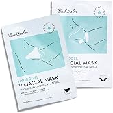 Bushbalm Vajacial Hydrogel Mask - Post Hair-Removal Care, 1 Mask Set | Hydrating Mask with Hyaluronic Acid &amp; Aloe Vera. Cools &amp; Soothes Skin Post-Hair Removal. 1 Full Mask Set