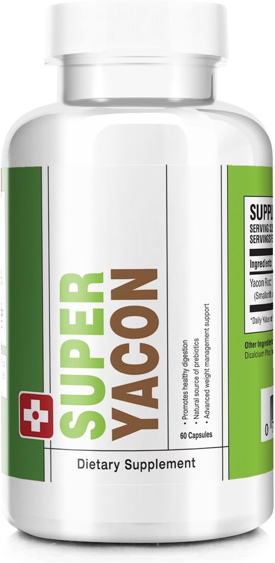 Rated Vitamins Super Yacon Premium Appetite Suppressant & Diet and Weight Loss Supplement - 1000mg 120 Capsules