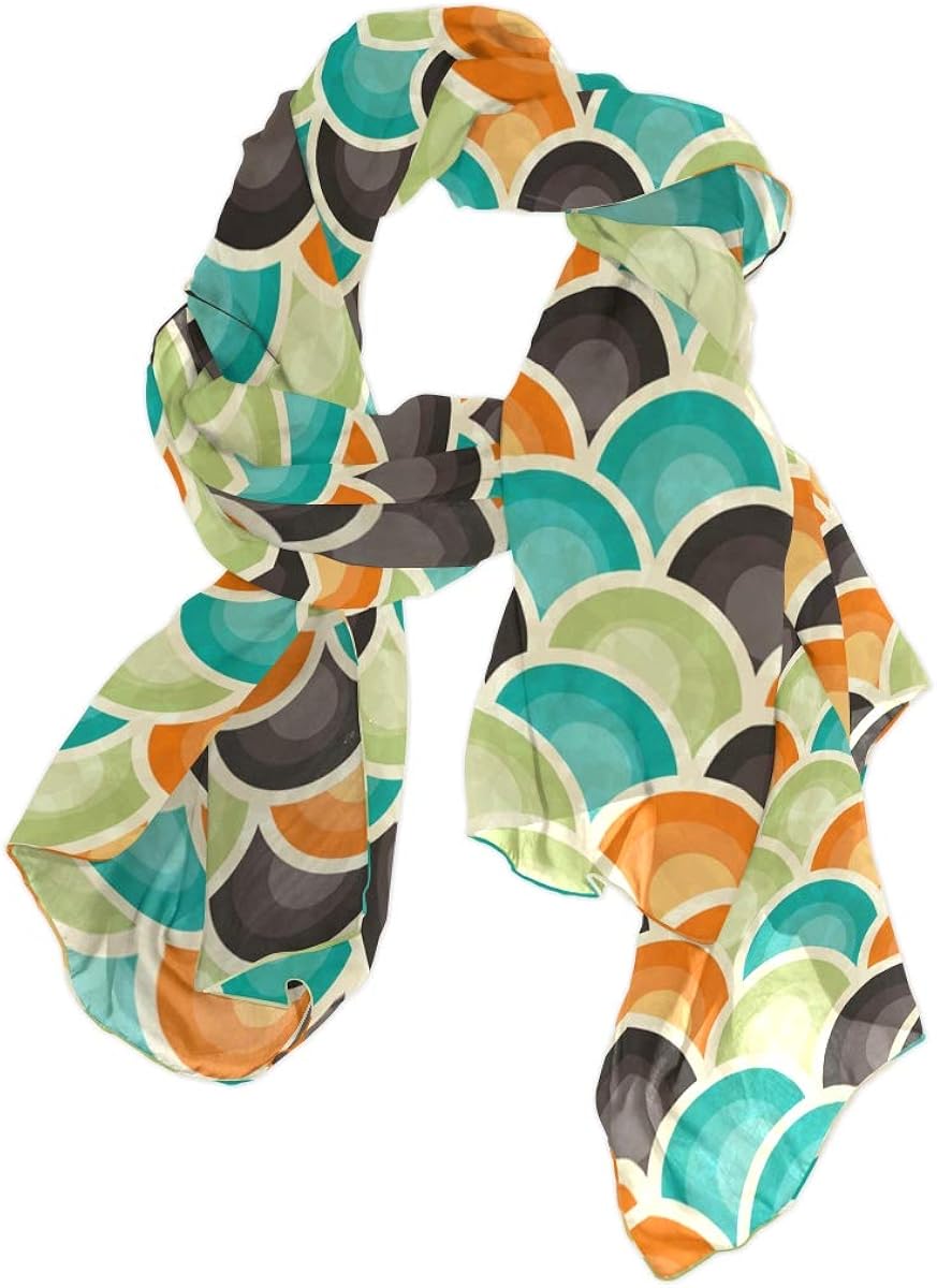Ahomy Women Scarves, Retro Geometric Pattern Fashion Long Soft Shawl