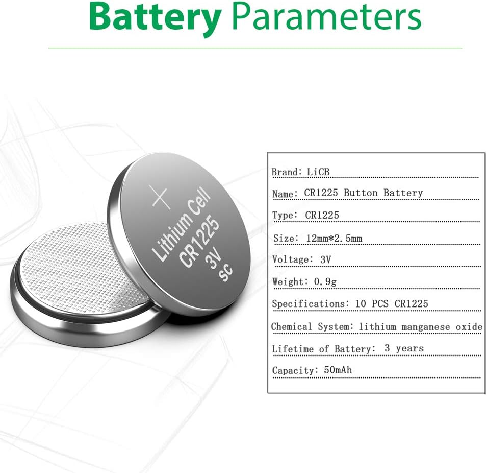 LiCB CR1225 3V Lithium Battery (10PCS), 20 Stück CR1225 - Image 3