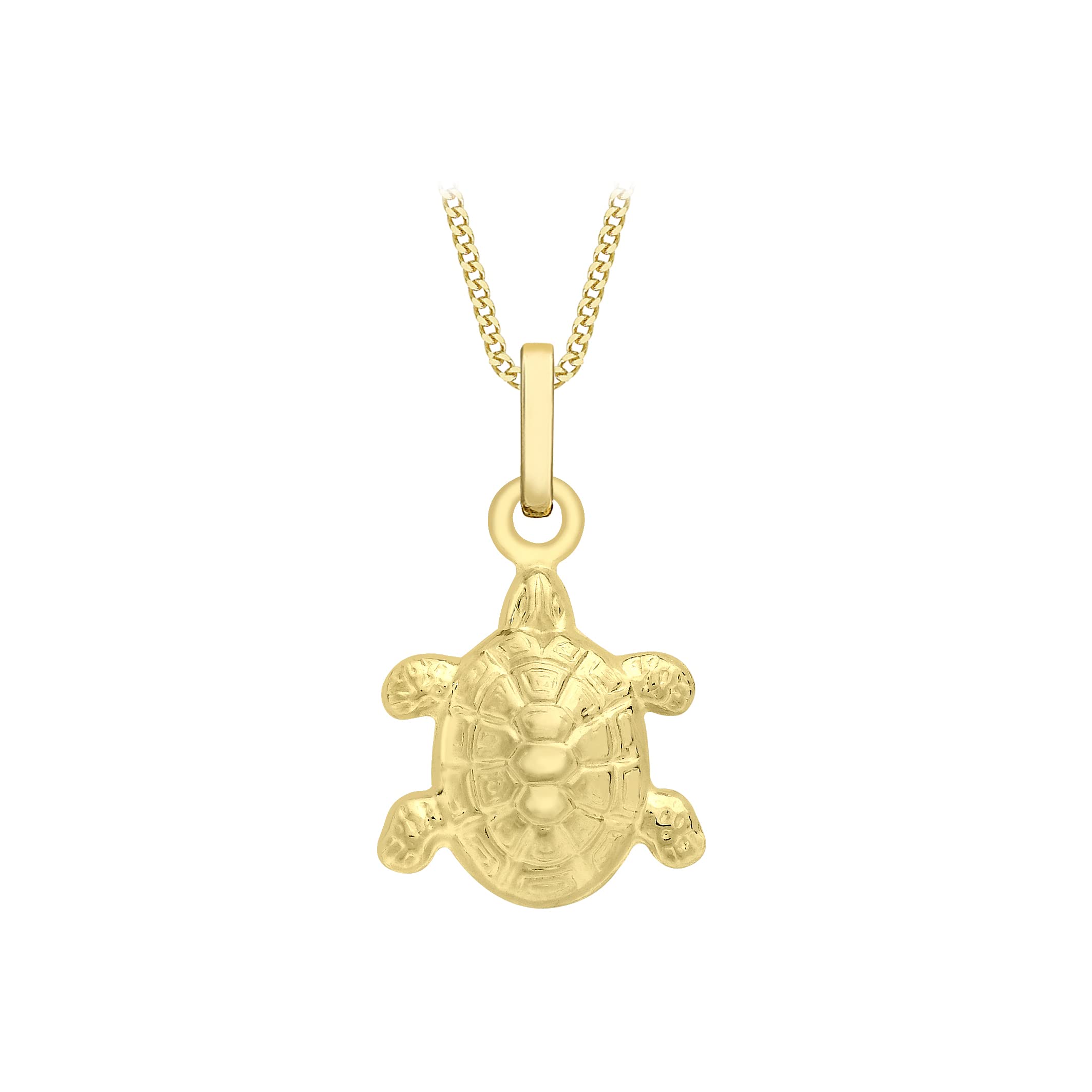 CARISSIMA Women's 9ct Yellow Gold Turtle Charm Pendant