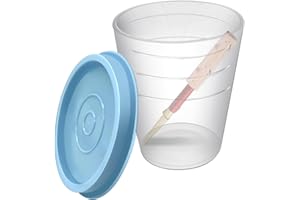 SOUNDACTURE Oboe & Bassoon Reed Soaker Cup with Blue Lid – Durable Instrument Accessory, Leak-Free Design, Fits in Case, Idea