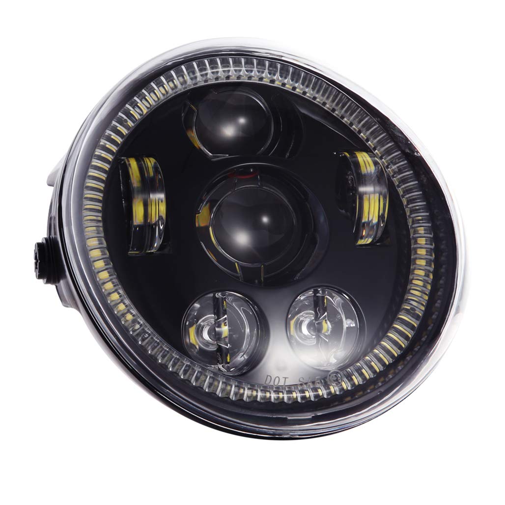 Black SJ21001VD02 ZOFFROAD New Version LED Headlight with Halo DRL