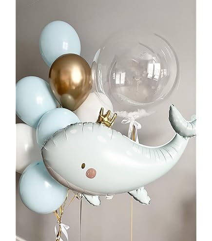 Whale Foil Balloon 93x60 Cm Sky Blue | Helium Or Air Inflatable Party Decoration