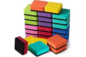 32 Pack 8 Color Magnetic Dry Eraser White Board Erase Chalkboard Bulk Mini Whiteboard Cleaner for Kids Students Teachers at C