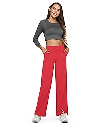 G4Free High Wasit Wide Leg Yoga Pants with Pockets