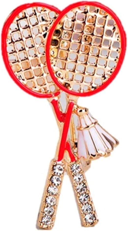 Amazon Arras Creationsスポーツイヤリング ファッションバドミントンラケット ブローチピン 女性または男性用 Azfjbra16 Grd ブローチ 通販