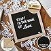 Changeable Black Felt Letter Board - 10x10 Inches - w/362 Words, Letters, Numbers, and Symbols - Wooden Message Sign Letterboards Include Oak Wood Frame with Wall Mount and Canvas Bags by Felt Clever