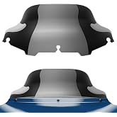 Benlari 8" Black Motorcycle Windshield Windscreen Fit for 1996-2013 Harley Davidson Touring Street Glide Electra Glide Tri Glide FLHT FLHX FLHTK FLHTC FLHTCU