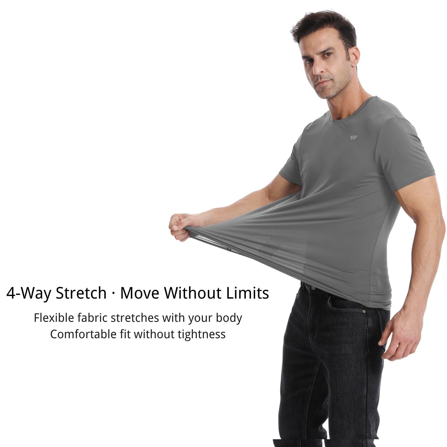 3 or 5er Pack Sport Tshirts Herren Kurzarm,Funktionsshirt Atmungsaktiv & Schnelltrocknend,Fitness Shirt für Training,Laufen,Wandern,Gym,Outdoor-Sport Rot-Rosa-Grau-GrauBlau-Grün M 3
