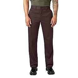 Dickies Mens 874 Flex Work Pants, Dark Brown, 36W x