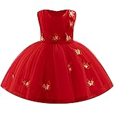 FYMNSI Kids Girls Birthday Dress Princess Butterfly Ruffle Tulle Tutu Dresses Toddler Formal Wedding Pageant Party Prom Gown