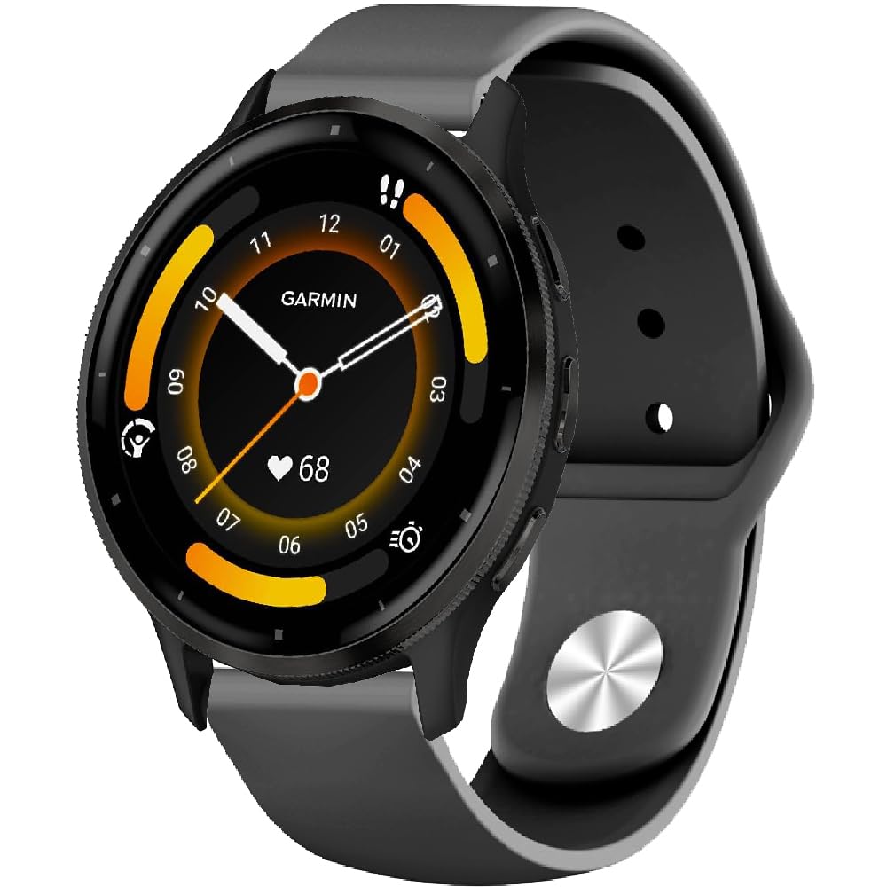 Replacement Band Silicone for Garmin Vivoactive 4,Venu 4 45mm/3/2, 22mm Bracelet Sport Watch Strap for Garmin Forerunner 570 47mm/970/255/265 Music