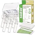 Haakaa Silicone Colostrum Collector Set with Clear PP Storage Case 4 ml, 6 PK, Pre-Sterilized