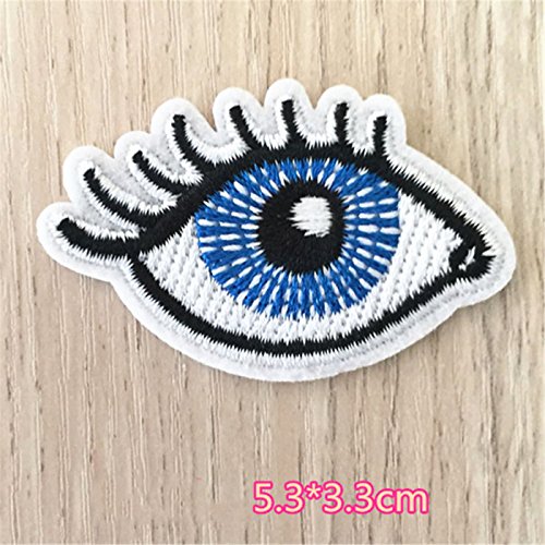 Ownstyle Cool Eye Patch for Clothing Iron on Embroidered Sew Applique Cute Patch Fabric Badge Garment DIY Apparel Accessories (1 Pcs)