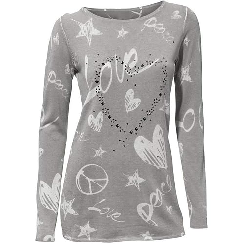 WENKOMG Women's Summer Off-Shoulder Chiffon Long-Sleeved Printing Warm top Clothes T-Shirt