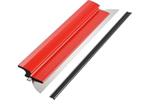 TOOVEM A FAMILY OF MANUFACTURERS 32-Inch Skimming Blade, TOOVEM Drywall Tools Aluminum Housings, Stainless Steel Skim Coating Blade Knockdown Texture Knife, Precision 0.35mm Ergonomic Aluminum Blade Profile for Drywall Repair