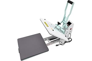 BetterSub Heat Press 15x15 inch Digital Heat Press Machine, Slide out T-Shirt Heat Transfer Machine (Teal)