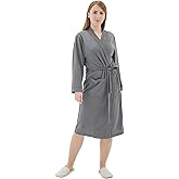Dowesrobe Women's Robes Luxury cotton Lightweight Summer Long Plus Size BathRobes for Women Soft Kimono Spa Knit Waffle Robes