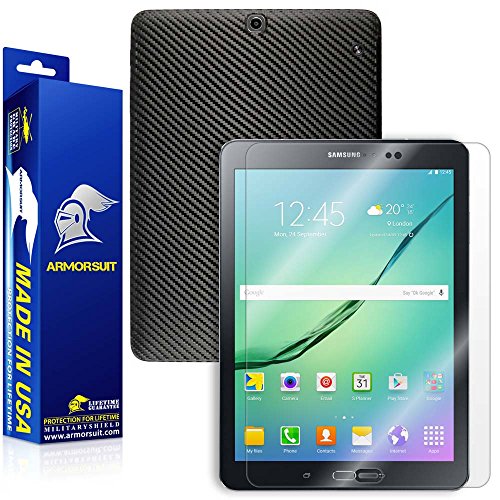 ArmorSuit MilitaryShield - Samsung Galaxy Tab S2 9.7-inch Screen Protector + Black Carbon Fiber Full Body Skin Protectorw/ Lifetime Replacements