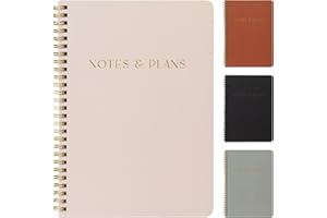 ZICOTO Beautiful Daily Planner And Notebook With Hourly Schedule - Aesthetic Spiral To do List Notepad to Easily Organize Your Tasks And Appointments - Stylish Book And School Or Office Supplies For Women