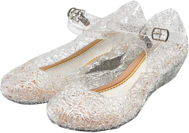 Amazon Co Jp Cqdy ラバーサンダル 女の子用 ガールズ ドレスシューズ シンデレラ エルサ ベル ソフィア プリンセスなりきり ガラスの靴 ラプンツェル シューズ 17cm cm キラキラ ディズニー くつ お姫様 滑り止め 子供靴 発表会 結婚式 ハロウィン お出かけ コスプレ