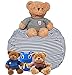 Stuffed Animal Storage Bean Bag Chair, Bean Bag Cover for Organizing Kid’s Room - Fits a Lot of Stuffed Animals, Large/Navy Stripe