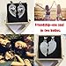 4EAELove Customize Best Friends Panda Necklace Engraved Matching Broken Heart Pendant Charm Friedship Relationship Jewelry Titanium Steel (Silver, Can't Custom)