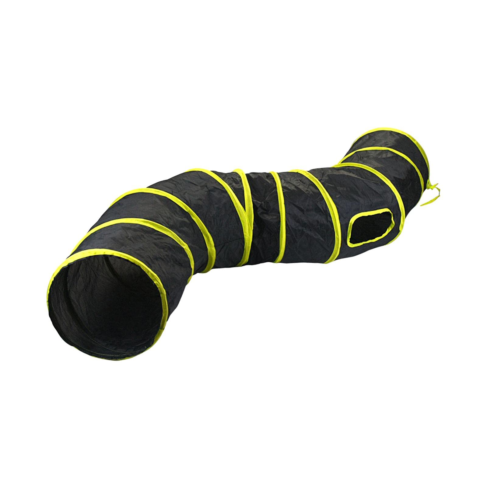 Baoblaze Collapsible Cat Tunnel Interactive Toy Folding Portable Oxford Fabric S Shaped Cat Tube Rabbit Tunnel for Cats, Small Dogs Outdoor Indoor