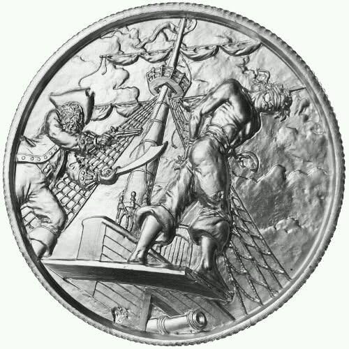Elemental Mint Privateer Series #5 The plank 2 oz ultra high relief silver round