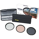 Tiffen 49mm Photo Essentials Kit with UV Protector, 812 Color Warming, Circular Polarizing Glass Filters and 4 Pocket Pouch
