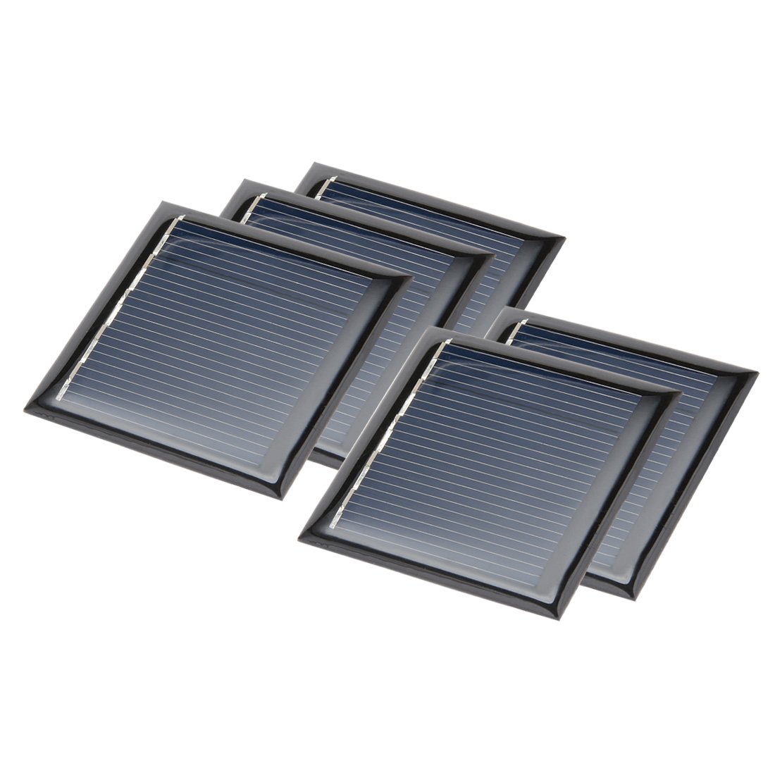 sourcingmap 5Pcs 2.5V 100mA Poly Mini Solar Cell Panel Module DIY for Light Toys Charger 50mm x 50mm