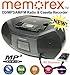 Memorex CD/Cassette Recorder MP3 AM/FM FlexBeats Boombox MP3261 with Aux line in jack - Black