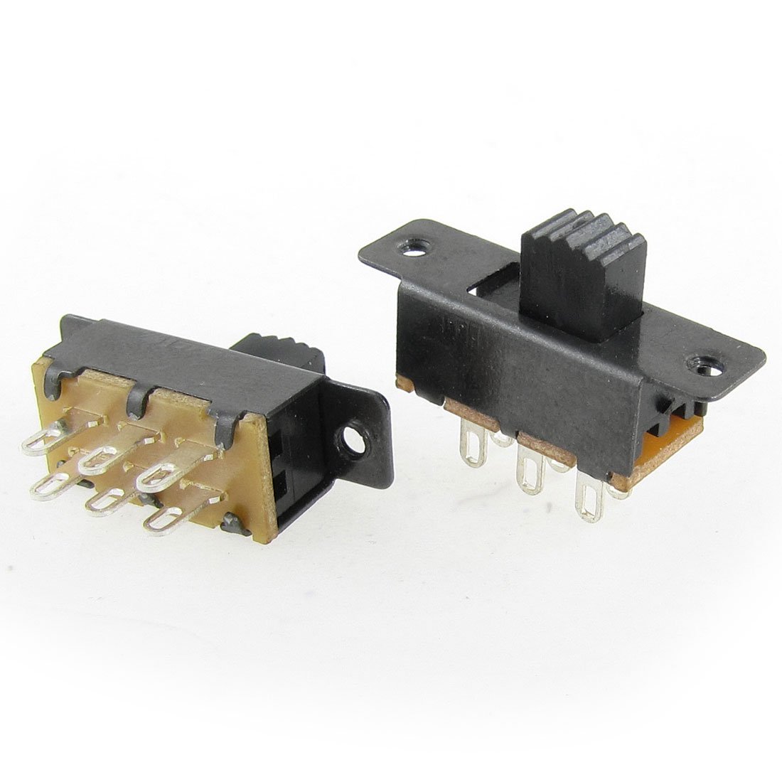 Sourcingmap 10 Pcs SS22F25-G5 2 Position DPDT 2P2T Panel Mount Mini Slide Switch Solder Lug